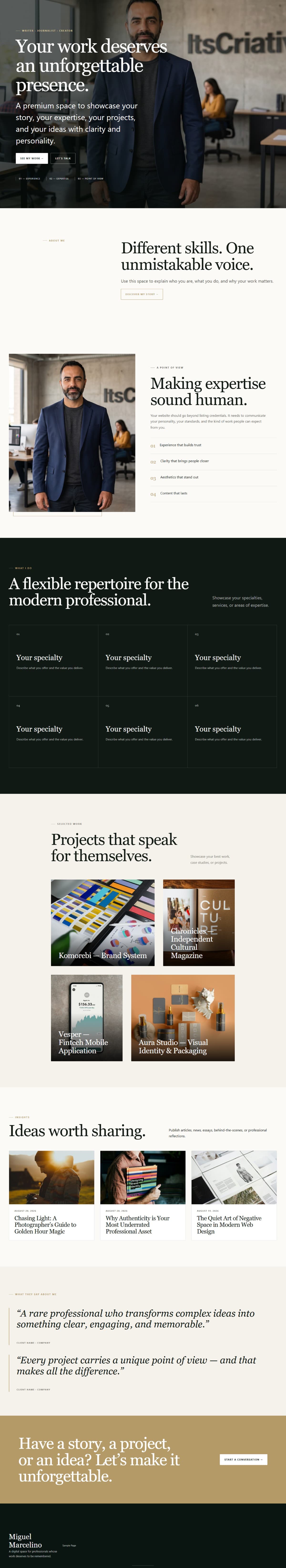 Marte WordPress Theme UI/UX Preview